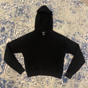 Forever 21 Black Sweater Knit Sweatshirt Hoodie, Size S